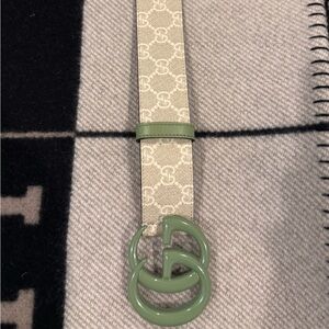 Gucci, wide GG Marmont Belt, size 85! Beige GG supreme color.
